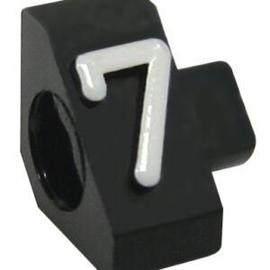 Preisschild 7 schwarz/Schrift weiß Höhe 4 mm