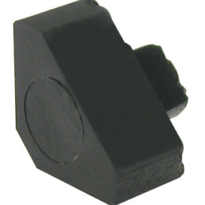 Preisschild leer (Endstück) schwarz/Schrift weiß Höhe 4 mm