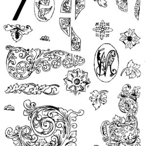 Vorlage zum Stempeln Bogen No.7 für Rechtshänder