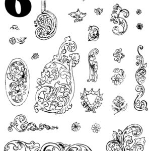 Vorlage zum Stempeln Bogen No.6 für Rechtshänder