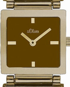 s.Oliver Edelstahlband mit Lack gold, braun SO-1785-MQ