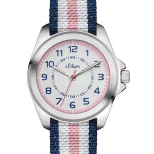 s.Oliver Textilband blau, weiß, rosa SO-3133-LQ