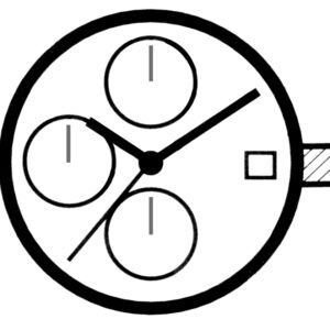 Kleinuhrwerk Quarz Japan VR33, SC, D3, CHR