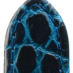 Lederband Tiffany 12mm dunkelblau mit eleganter Krokoprägung