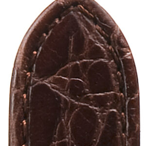 Lederband Tiffany 18mm dunkelbraun mit eleganter Krokoprägung