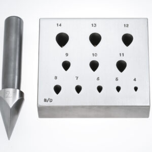 Einstauchmatrize Tropfen 4x3 - 14x12 mm