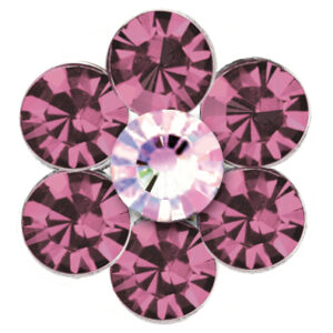 Erstohrstecker System 75 weiß Daisy Baby Rosé mit Stein Crystal Studex