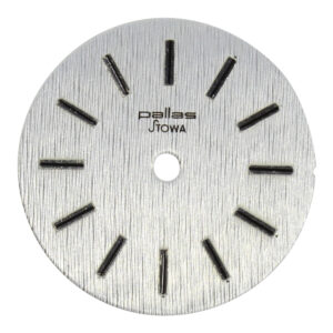 Zifferblatt Ø 18,5mm hell m schw Keilen Q-Werk