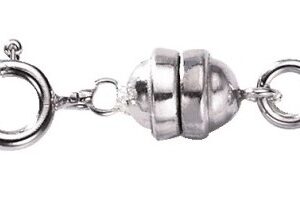 Magnetverschluss mit Federring, Silber 925/-
