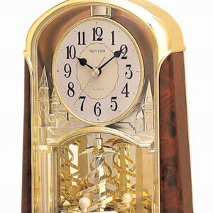 Rhythm 7713/20 braun Stiluhr / Tischuhr Quarz