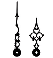 Zeigerpaar Euronorm Antik schwarz Minutenzeiger-L:88mm