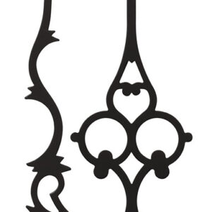 Zeigerpaar Funk Antik schwarz Minutenzeiger-L:100mm