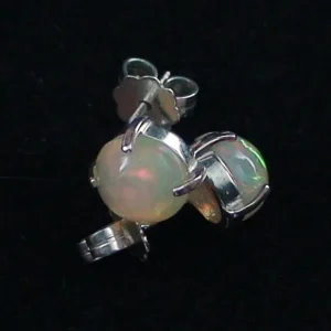 Welo Opal Ohrstecker 1,17 ct. + 1,26 ct. aus 925er Sterling Silber Ohrringe