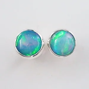 Welo Opal Ohrstecker 1,30 ct. + 1,25 ct. aus 935er Silber