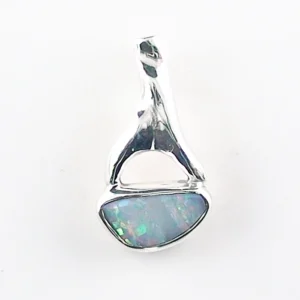 Massiver 935er Silberanhänger mit 0,95 ct. White Opal