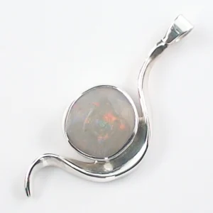 935 Silber Anhänger mit 2,05 ct. White Opal – Eleganter Opalanhänger mit White Opal aus Lightning Ridge