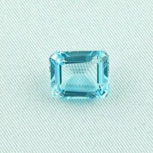 7,25 ct Blautopas Edelstein Schmuckstein Octagon Bar