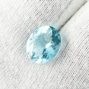 3,49 ct.  AAA Aquamarin im Oval Portuguese Cut 11,55 x 9,57 x 5,73