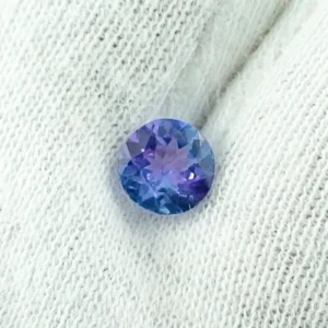 AAA Tansanit 0,77 ct Brillant Rund multifacettiert Schmuckstein  5,95 x 3,20 mm