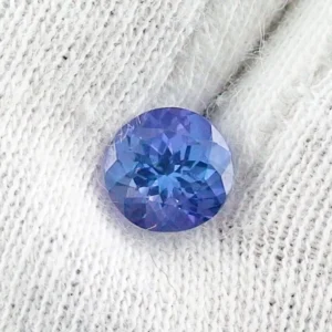 1,04 ct Tansanit Rund Brillant VVSI Blau Violett