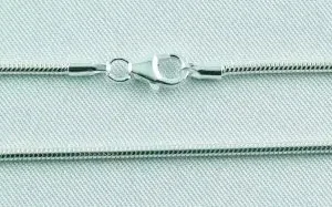 Silberkette 42 - 90 cm - 925er Sterling Silber Schlangenkette, Collierkette