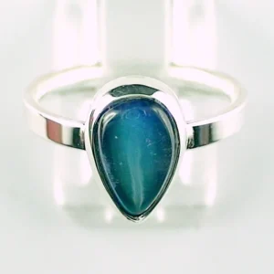 925er Silberring mit 2,72 ct. blauen Mondstein