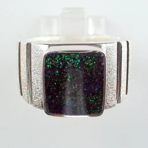 3,60 ct.  Opalring mit GEM Fairy Boulder Matrix Opal in 935 Silber