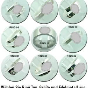 Ring Konfigurator mit Opal oder Edelstein aus Silber oder Gold