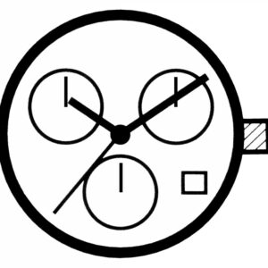 Kleinuhrwerk Quarz ETA 251.272, Std.-H 2,27 KLS, D4 gerade, CHR