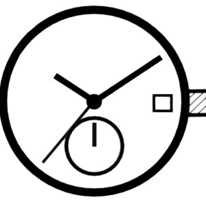 Kleinuhrwerk Quarz ETA 256.241, Std.-H 1,00 D3, CHR