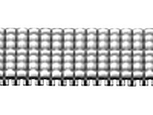 Flex-Metallband Edelstahl 12-14mm weiß poliert/mattiert mit Teleskopanstoß