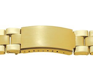 Metallband Edelstahl 22mm gelb PVD, poliert/mattiert