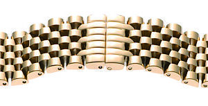 Metallband Edelstahl 20mm gelb PVD, poliert mit Butterflyschließe