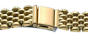 Metallband Edelstahl 20mm gelb PVD, poliert