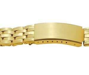 Metallband Edelstahl 22mm gelb PVD, mattiert/poliert