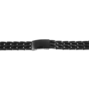 Metallband Edelstahl 20mm schwarz PVD, mattiert/poliert