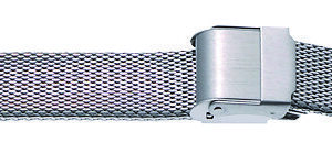 Milanaise-Metallband Edelstahl 22 mm, Stahl, satiniert