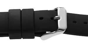 Silikonband 22 mm schwarz - extra lang