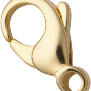 Karabiner gewölbt Silber 925/- gelb 13,00mm gegossen