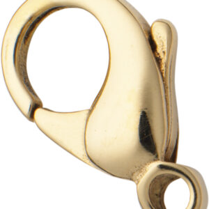 Karabiner gewölbt Silber 925/- gelb 15,00mm gegossen