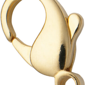 Karabiner gewölbt Silber 925/- gelb 17,00mm gegossen