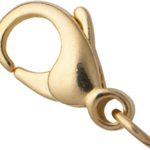 Karabiner gewölbt Gold 585/-Gg 13,00mm gegossen mit Bindering Ø 4,00mm