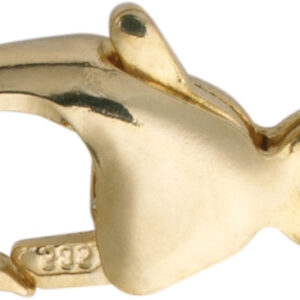 Karabiner gewölbt Gold 585/-Gg 9,00mm gestanzt