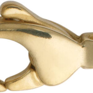 Karabiner gewölbt Gold 585/-Gg 11,00mm gegossen Öse quer