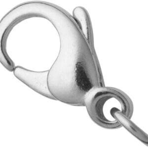 Karabiner gewölbt Silber 925/- 13,00mm gegossen mit Bindering Ø 4,00mm