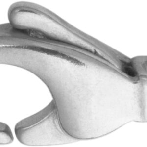 Karabiner gewölbt Gold 750/-Wg 9,00mm gegossen Öse quer