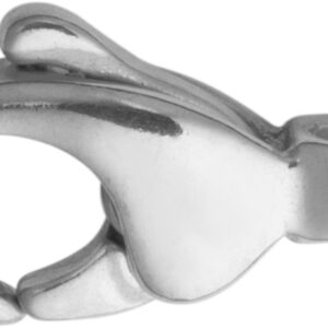 Karabiner gewölbt Silber 925/- 11,00mm gegossen Öse quer