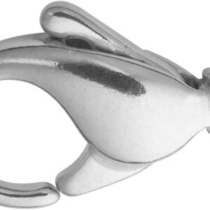 Karabiner gewölbt Silber 925/- 15,00mm gegossen Öse quer