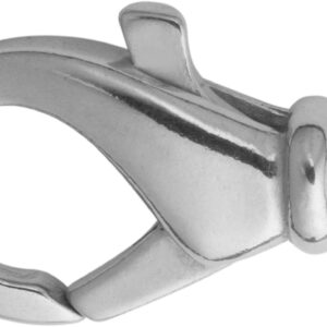 Karabiner gewölbt Silber 925/- 18,00mm gegossen Öse quer