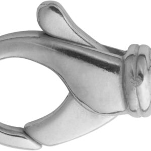 Karabiner gewölbt Silber 925/- 20,00mm gegossen Öse quer